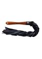 Fetish Play Wooden Handle Flogger Vegan Leather