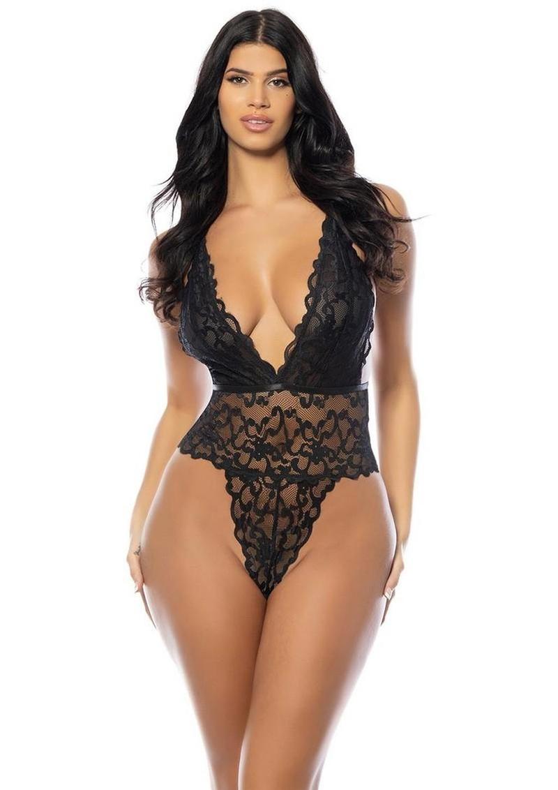 Oh LA LA Cheri Jeana Teddy - Black - Medium/Small