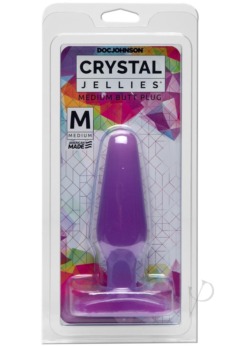 Crystal Jellies Butt Plug - Purple - Medium