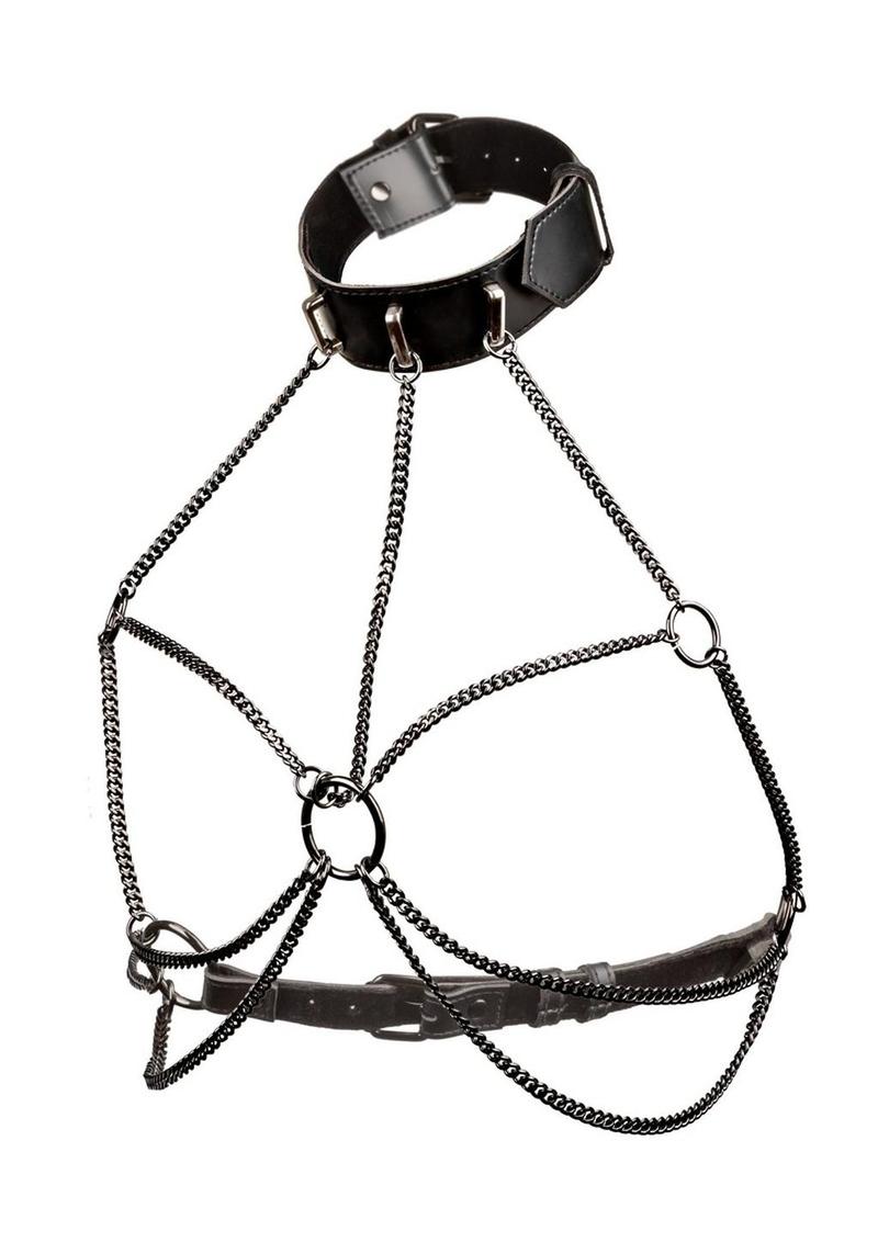Euphoria Collection Plus Size Multi Chain Harness  - Black main image 0