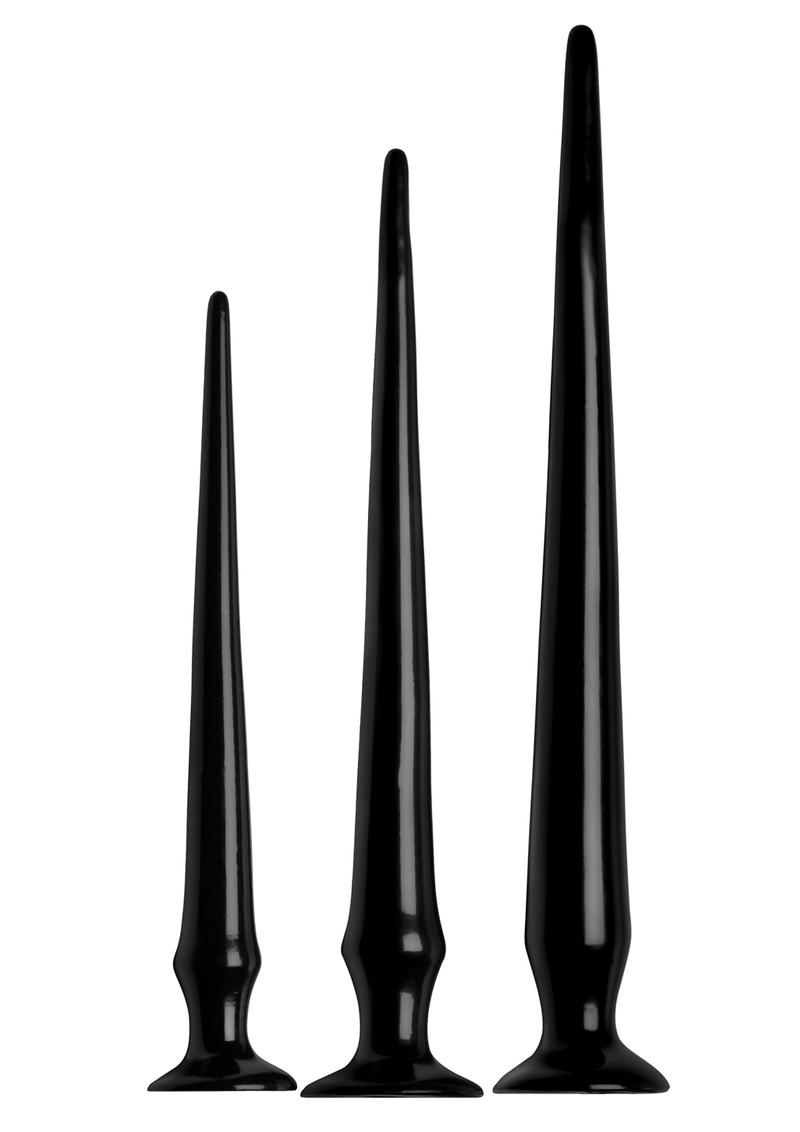 Gerippter Analdildo 48 Cm – Flexibel, Mit Saugnapf, Schwarz, Aus Phthalatfreiem PVC