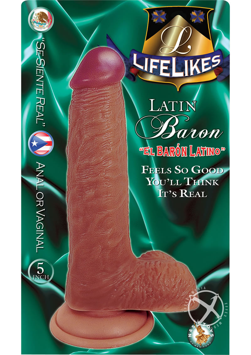 Lifelikes Latin Baron Dildo - Caramel - 5in
