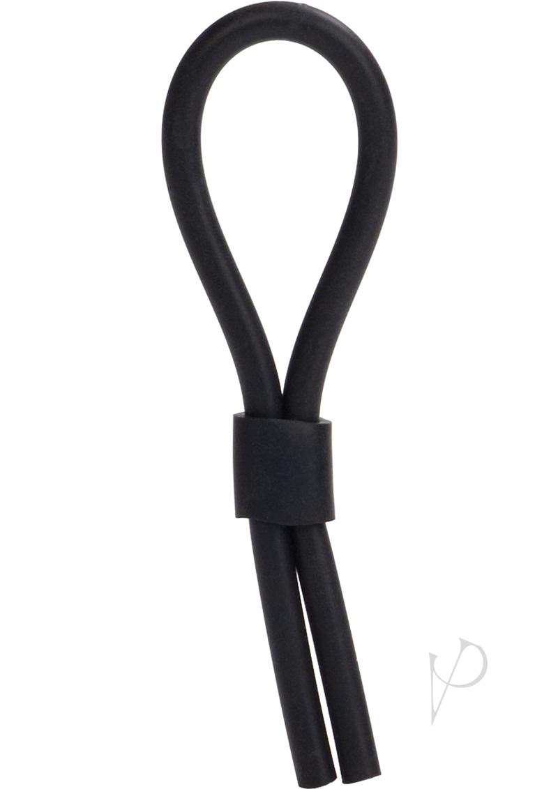 10-Function Vibrating Silicone Stud Lasso - Black