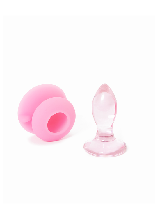 Icicles No. 90 Glass Anal Plug with Bendable Silicone Suction Cup