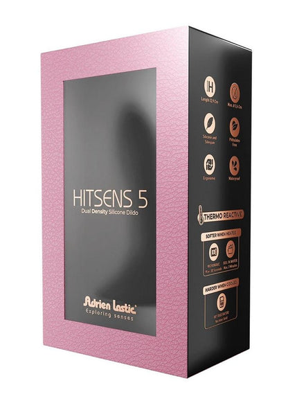 Adrien Lastic Hitsens 5 Dual Dense Silicone Dildo - Black