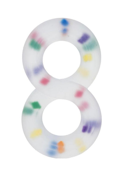 Alpha Liquid Silicone Crazy 8 Party Ring - Multicolor
