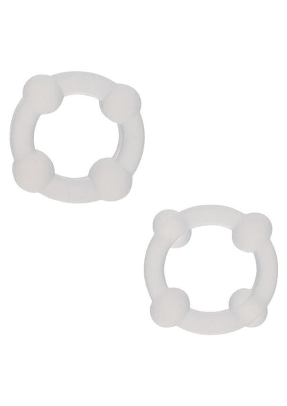 Alpha Liquid Silicone Double Stacker Rings - Clear