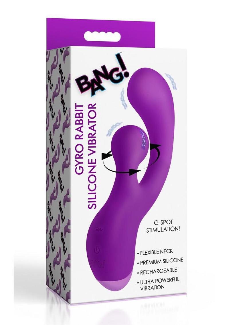 Bang! Gyro Rabbit Rechargeable Silicone Vibrator - Purple
