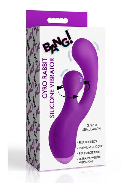 Bang! Gyro Rabbit Rechargeable Silicone Vibrator - Purple