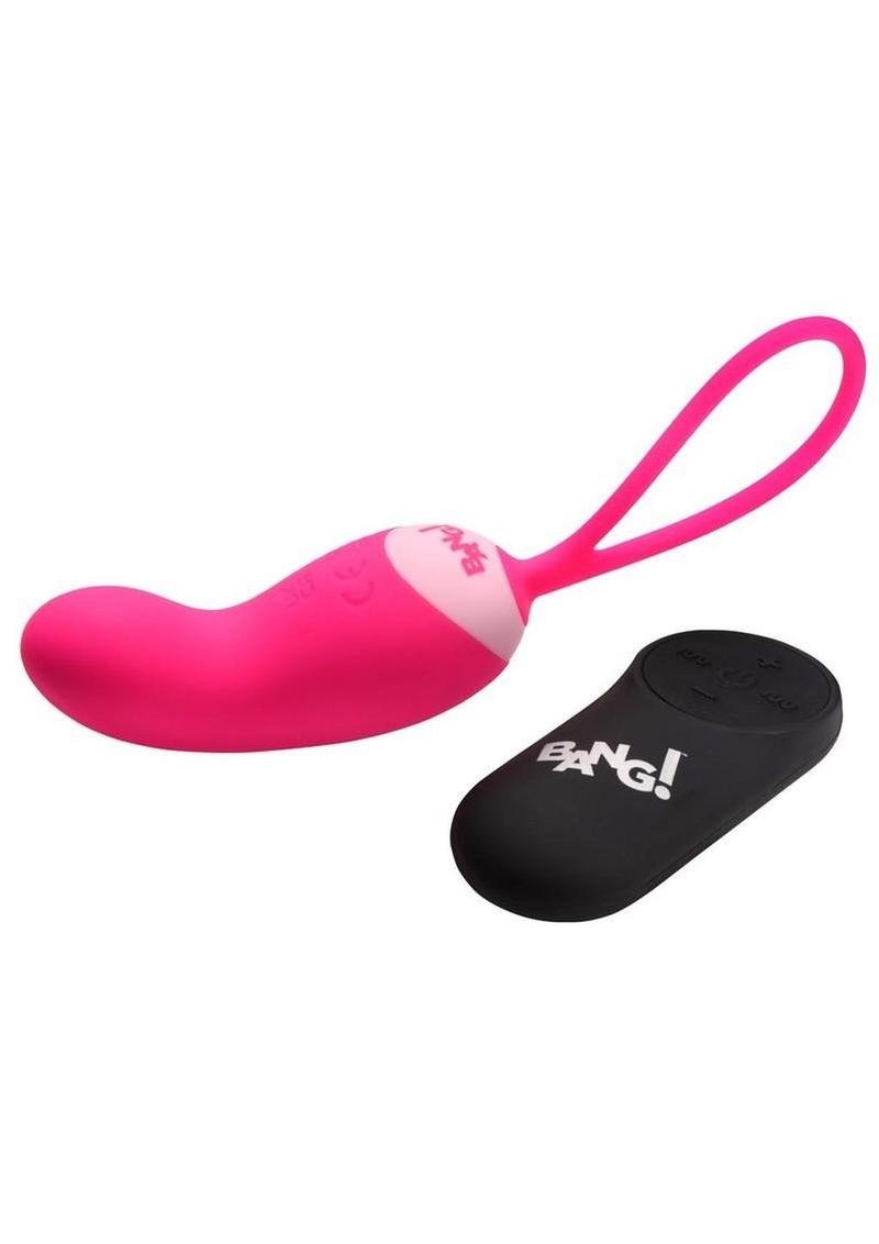 Bang Silicone Rechargeable Mini Vibrator with Remote Control - Pink