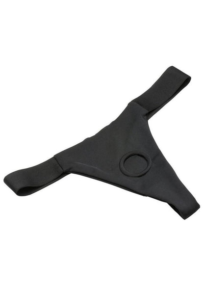 Bedroom Bliss ChÃ©rie Thong Strap-On Panty Harness - Black - Medium