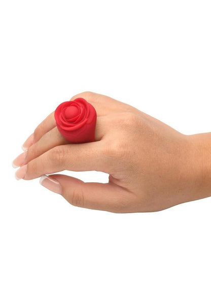 Bloomgasm Rose Ring Rechargeable Silicone Finger Vibrator