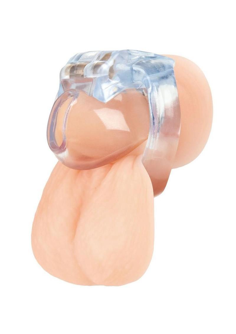 Blueline Small Dick Acrylic Mini Chastity Cage - Clear