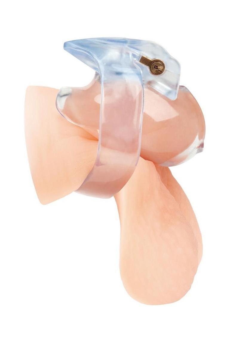 Blueline Small Dick Acrylic Mini Chastity Cage