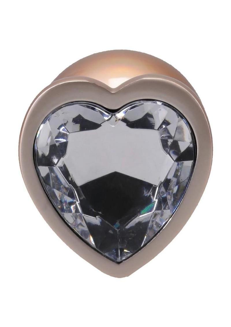Booty Bling Heart Diamond Jeweled Wearable Metal Plug