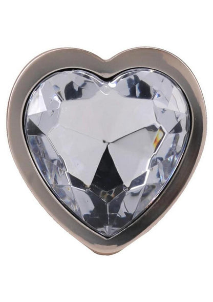 Booty Bling Heart Diamond Jeweled Wearable Metal Plug