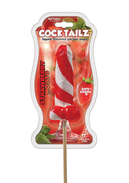 Cocktailz Liquor Flavored Pecker Pops - Red/White