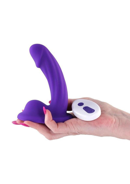 Colours Curve Silicone Vibrating Dildo with Remote Control