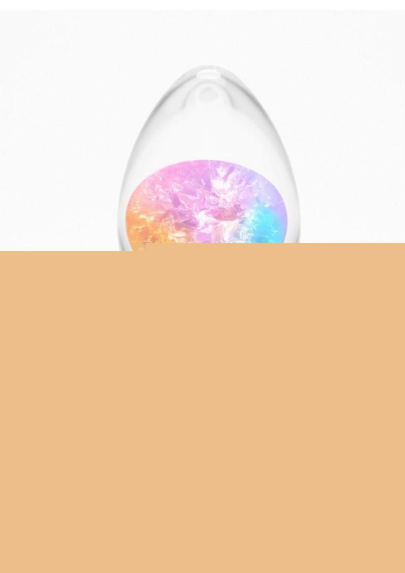Cosmic Glams Silicone Anal Plug - Multicolor/Rainbow - Medium