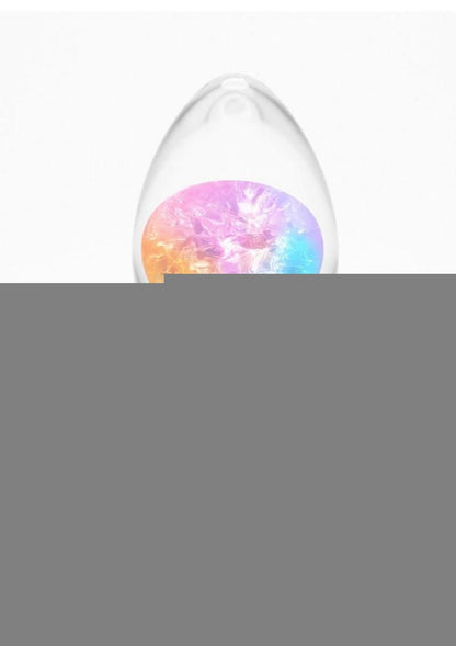 Cosmic Glams Silicone Anal Plug - Multicolor/Rainbow - Medium