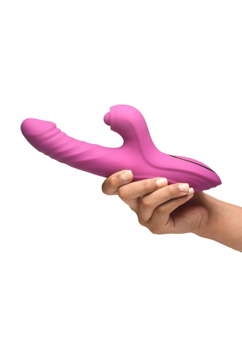 Inmi Bumping Bunny Thrusting Pulsing Rechargeable Silicone Rabbit Vibrator