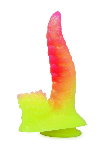 Kiotos Monstar Cox Stegocock Silicone Dildo with Suction Cup - Red/Yellow