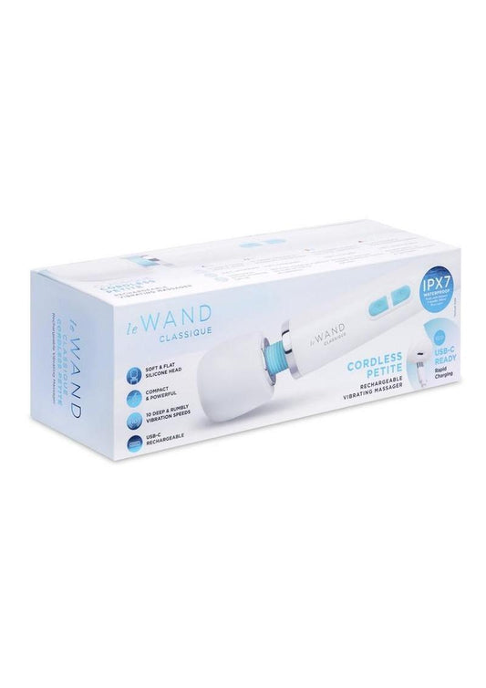 Le Wand Classique Petite Wand Silicone Rechargeable Massager - White