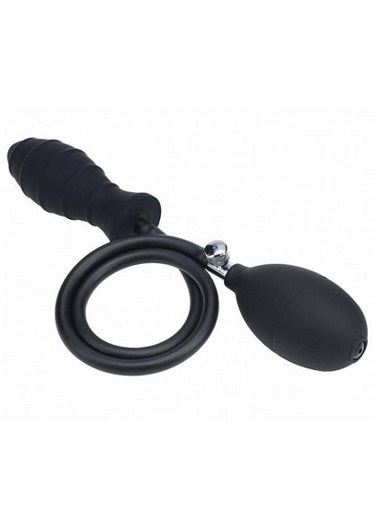 Levelz Ribbed Inflatable Silicone Anal Plug