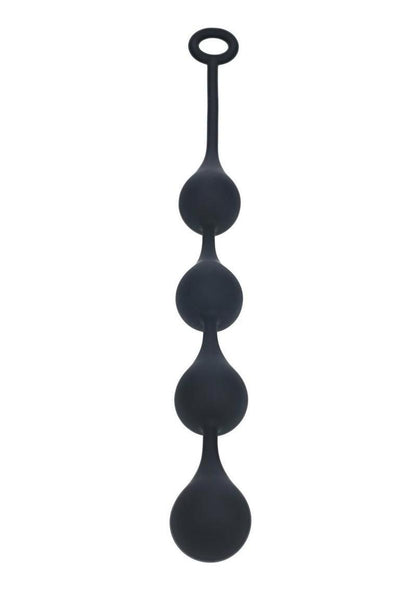 Levelz Waterdrop Silicone Anal Balls - Black - Large - 40mm