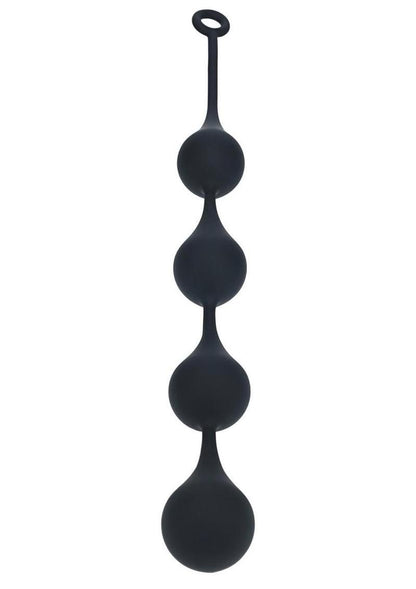 Levelz Waterdrop Silicone Anal Balls - Black - XXLarge - 60mm
