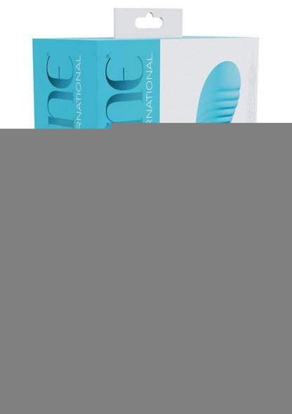 Loveline Divine 10 Function Rechargeable Silicone Ribbed G-Spot Vibrator - Blue