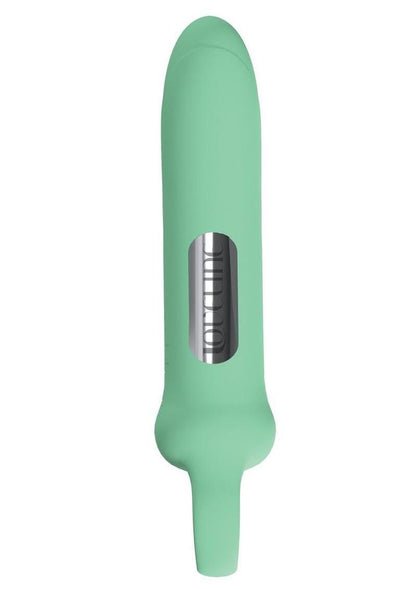 Loveline Harmony Loop Grip Vibe Ergonomic 10 Function Silicone Bullet Massager - Green