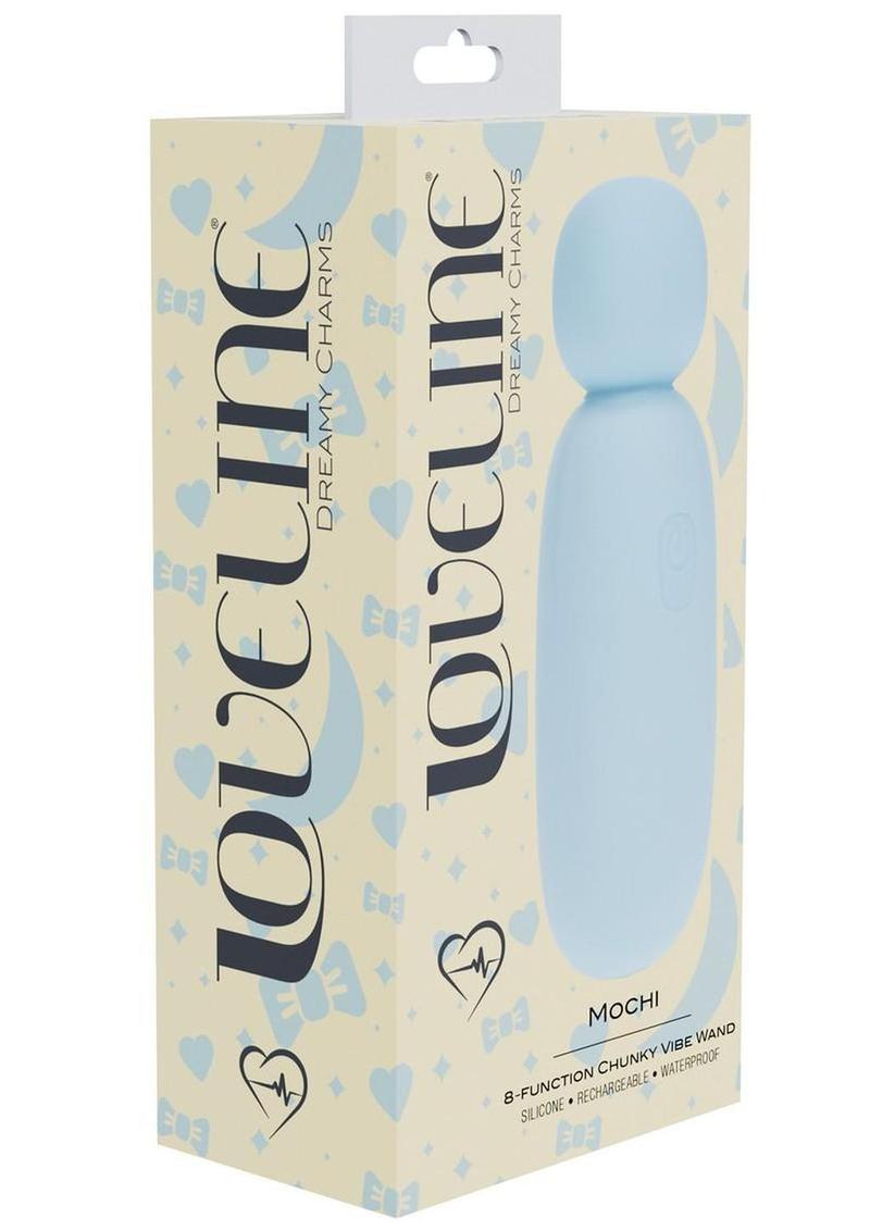 Loveline Mochi Airtaptech 8 Function Rechargeable Vibrating Wand - Blue