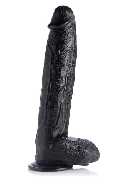 Master Cock Raging Rhino Veiny 17in Dildo - Black