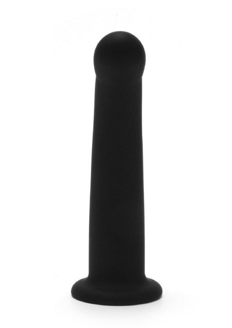 ME YOU US Black Curved Silicone Dildo - Black - 6in