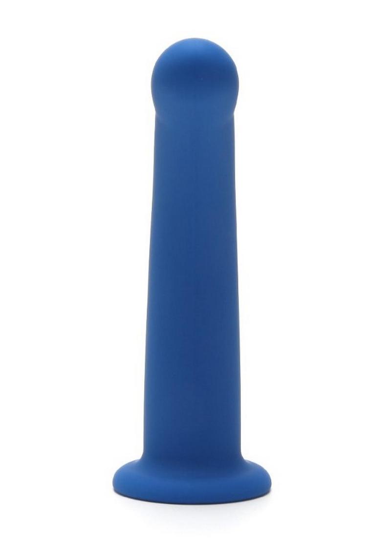 ME YOU US Blue Curved Silicone Dildo - Blue - 6in