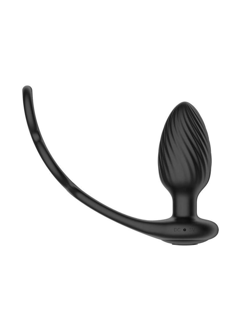 Nexus Tornado Silicone Rechargeable Remote Rotating Plug with Cock and Ball Rings