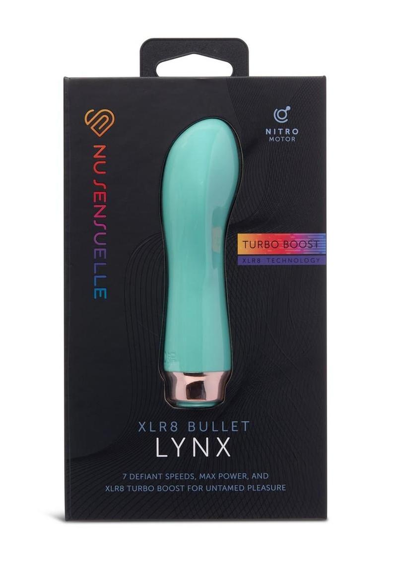 Nu Sensuelle Lynx Rechargeable Silicone Bullet with Nitro Motor - Blue/Tiffany Blue