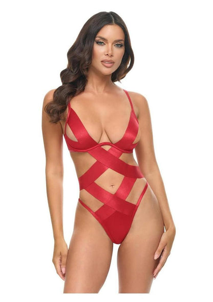 Oh LA LA Cheri Lacie Teddy - Red - Medium/Small