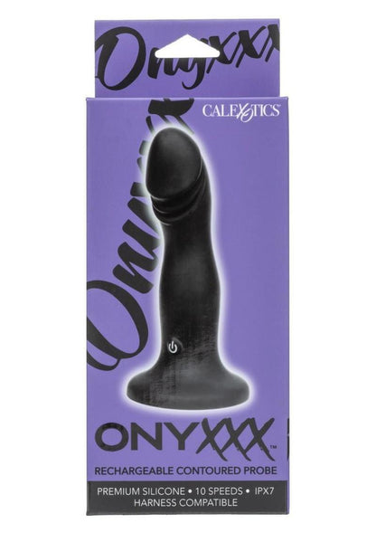 Onyxxx Rechargeable Contoured Silicone Probe - Black