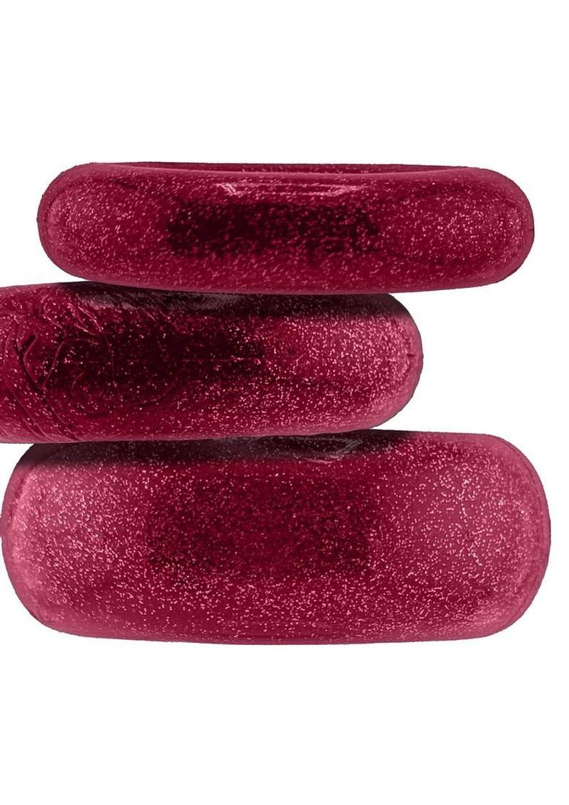 Oxballs Cockpack Multi Design Cockrings (3 Pack) - Cherry Lips