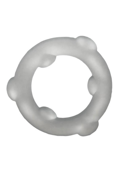 Oxballs Spinner Single Silicone Cock Ring - Vapor - Clear