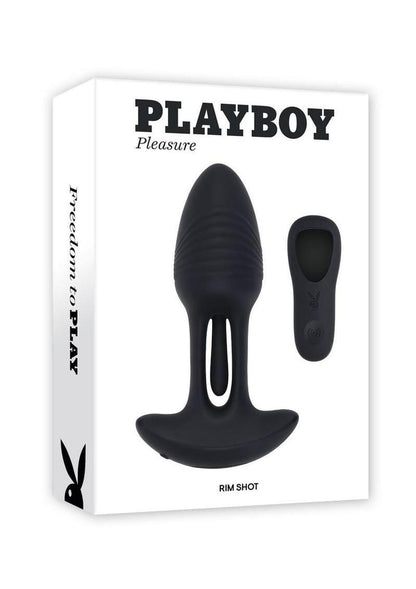 Playboy Rim Shot Rechargeable Silicone Anal Plug - Black