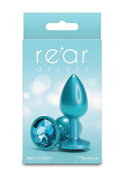 Rear Assets Chrome Anal Plug - Teal - Small