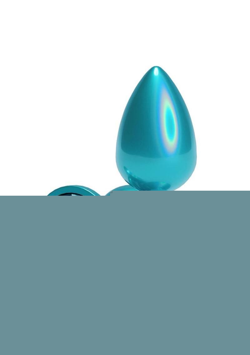 Rear Assets Chrome Anal Plug - Teal - Small