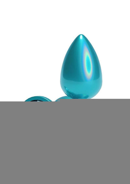 Rear Assets Chrome Anal Plug - Teal - Small