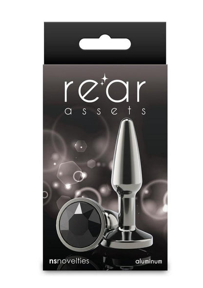 Rear Assets Chrome Tapered Anal Plug - Gray/Grey - Small