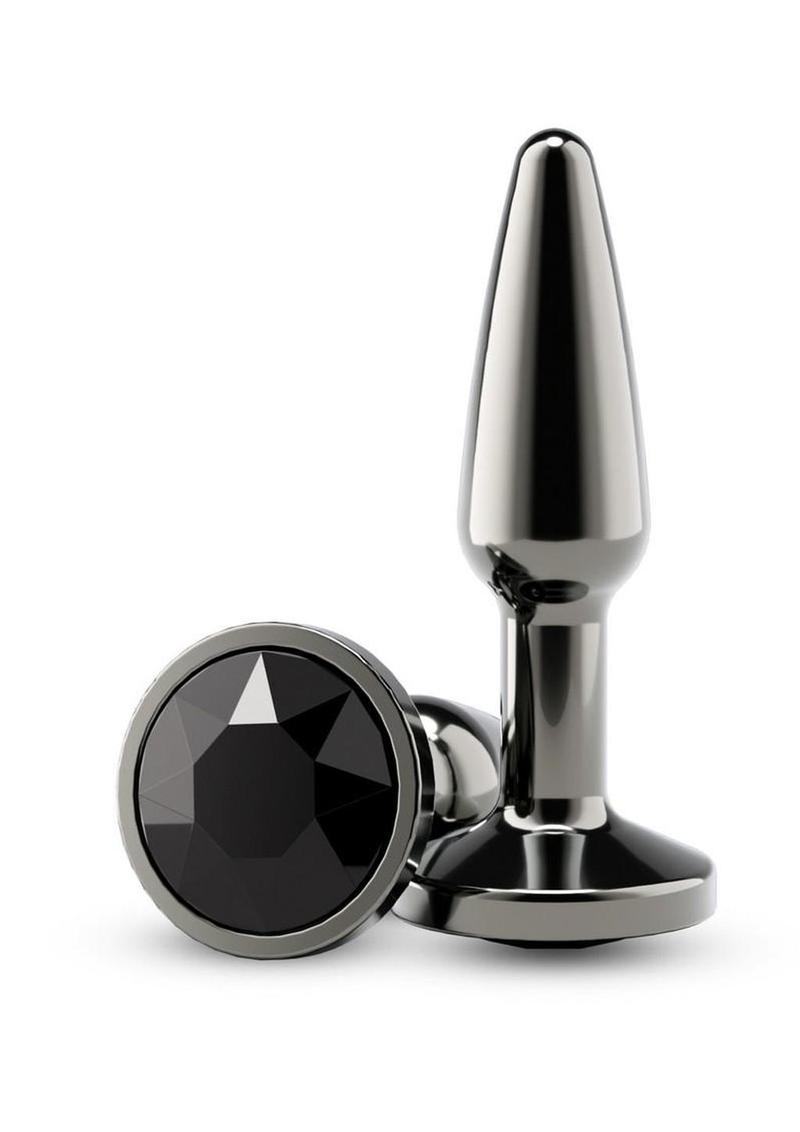 Rear Assets Chrome Tapered Anal Plug - Gray/Grey - Small