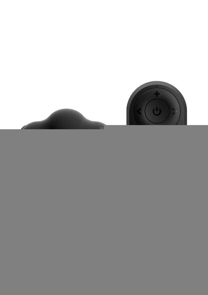 Renegade Rocket Ring Rechargeable Silicone Cock Ring and Ball Stretcher with Remote Control - Black