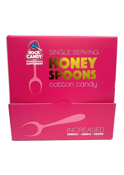 Rock Candy Honey Spoons Female Sexual Supplement Cotton Candy - 24 Packs Per Display